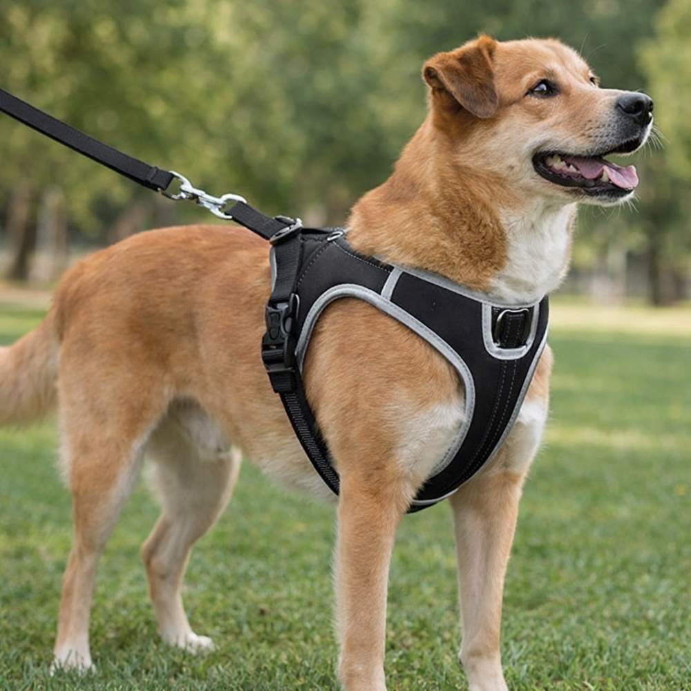 Boots & Barkley Reflective Dog Harness | Medium | Comfort Wrap Vest | Adjustable